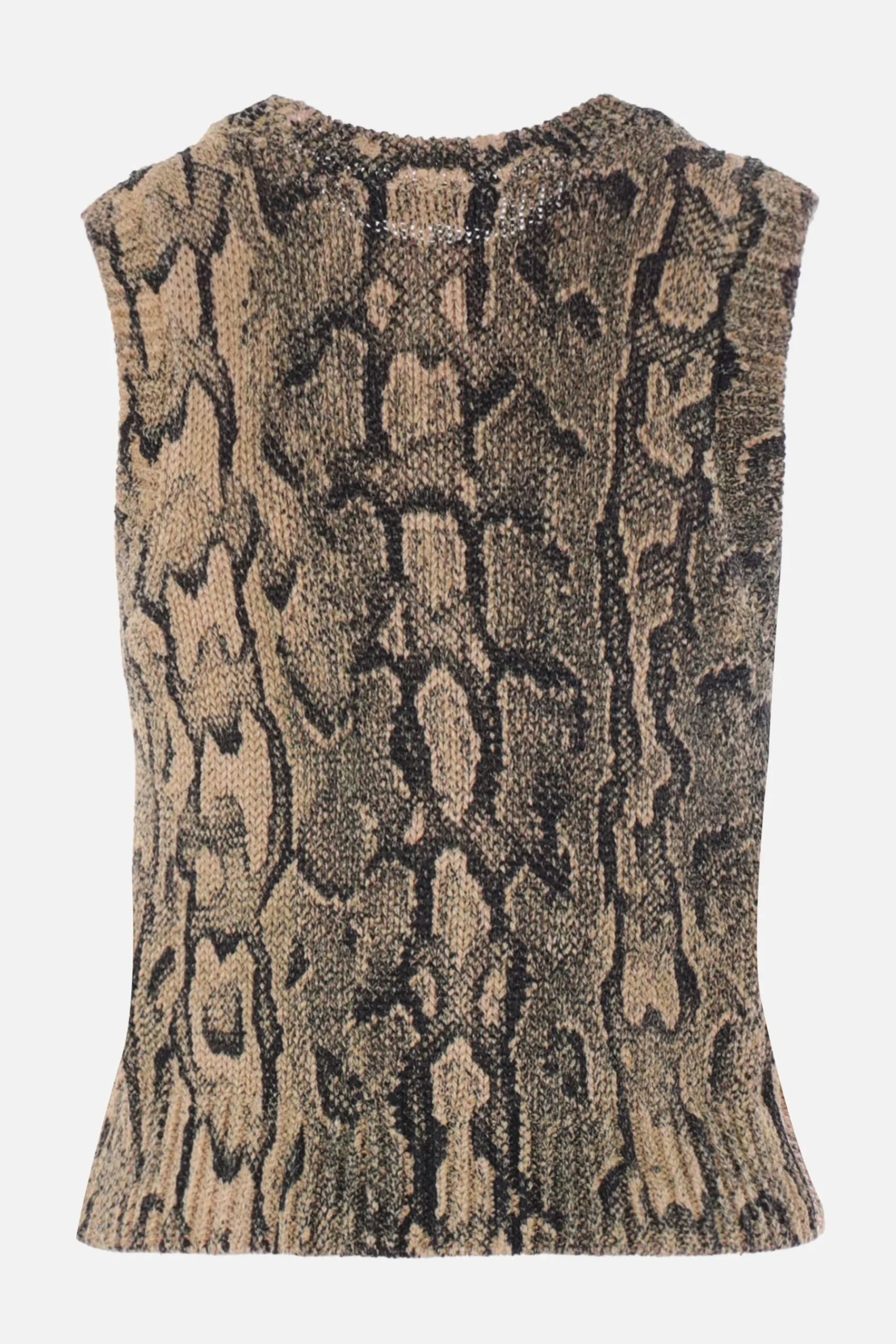 Women DRIES VAN NOTEN python print knit vest