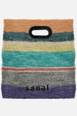 Women SACAI raffia medium shopping bag