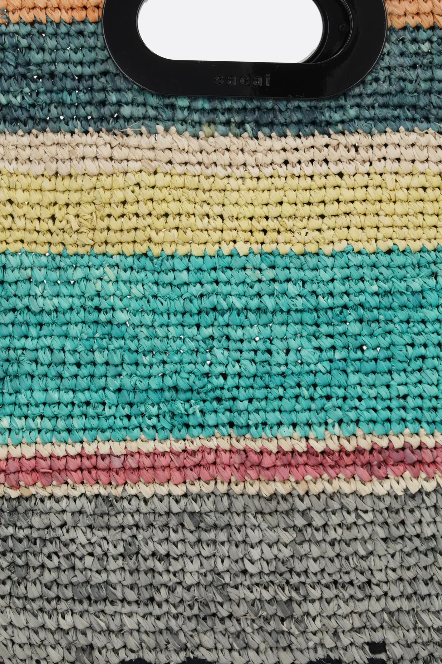 Women SACAI raffia medium shopping bag