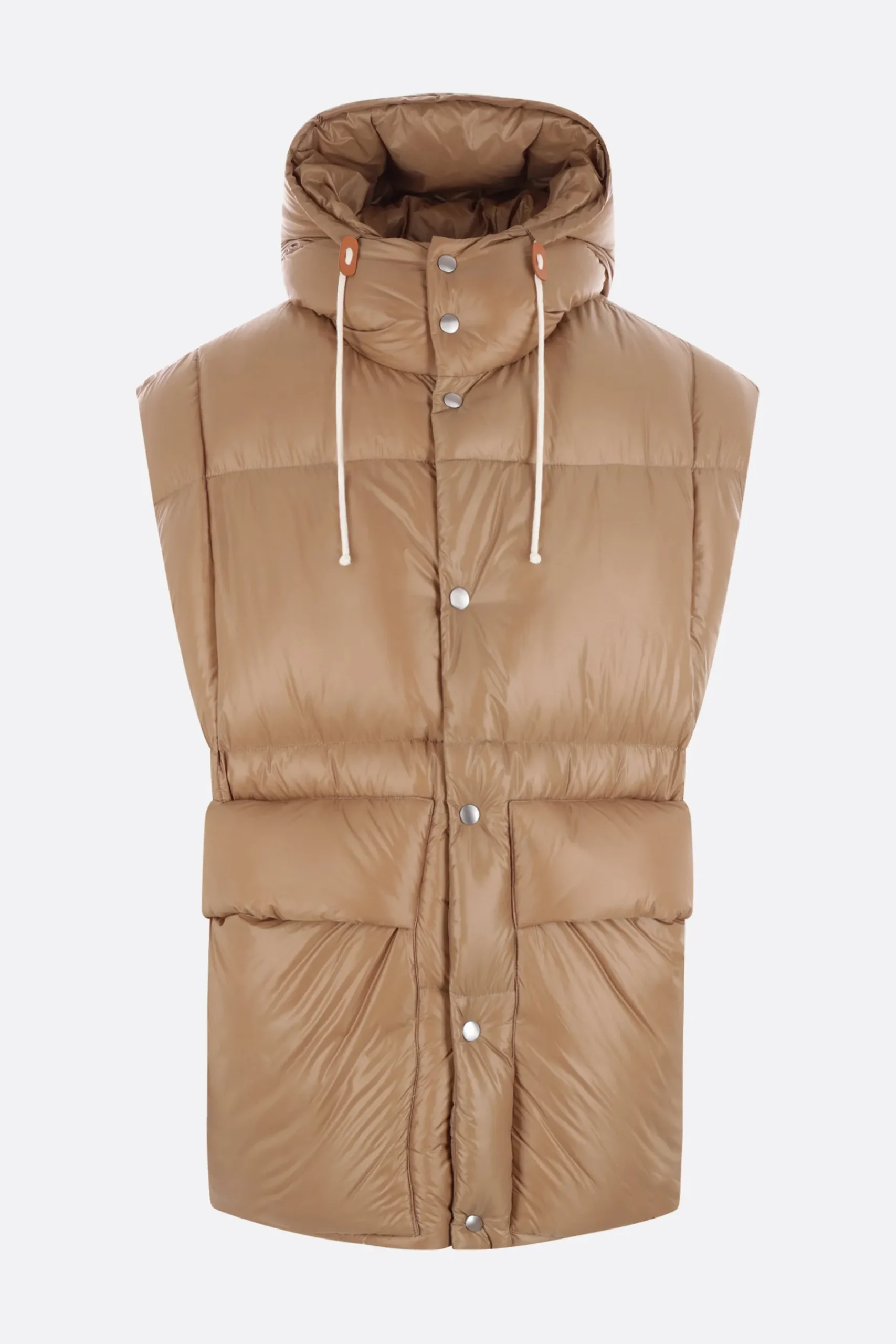 JIL SANDER recycled nylon oversize sleeveless down jacket