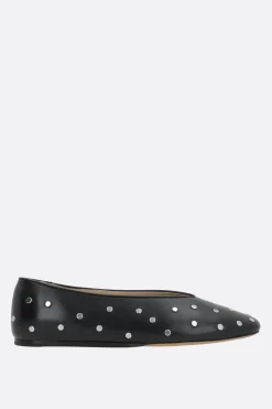 Women LE MONDE BERYL Regency slippers in studded leather