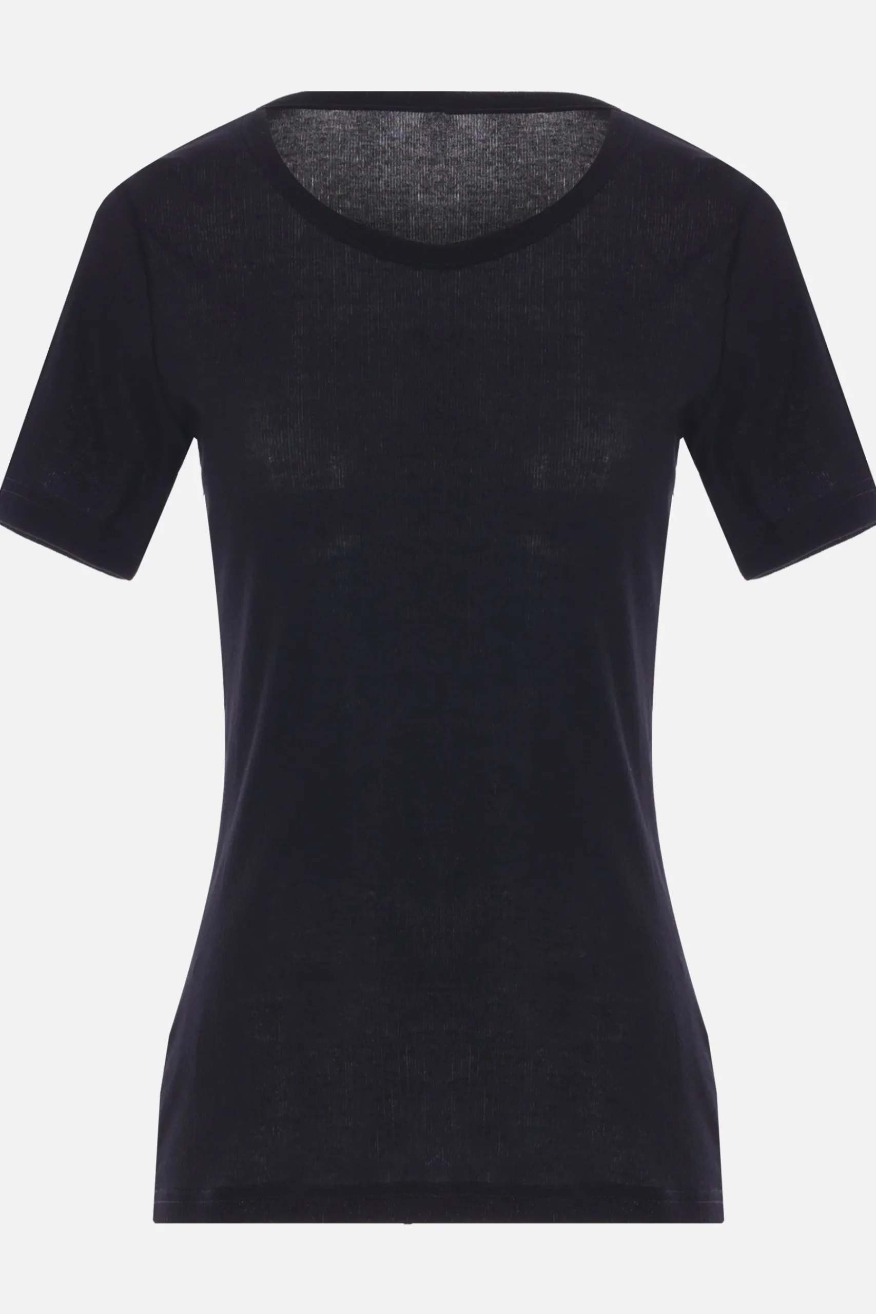 Women YOHJI YAMAMOTO rib jersey t-shirt
