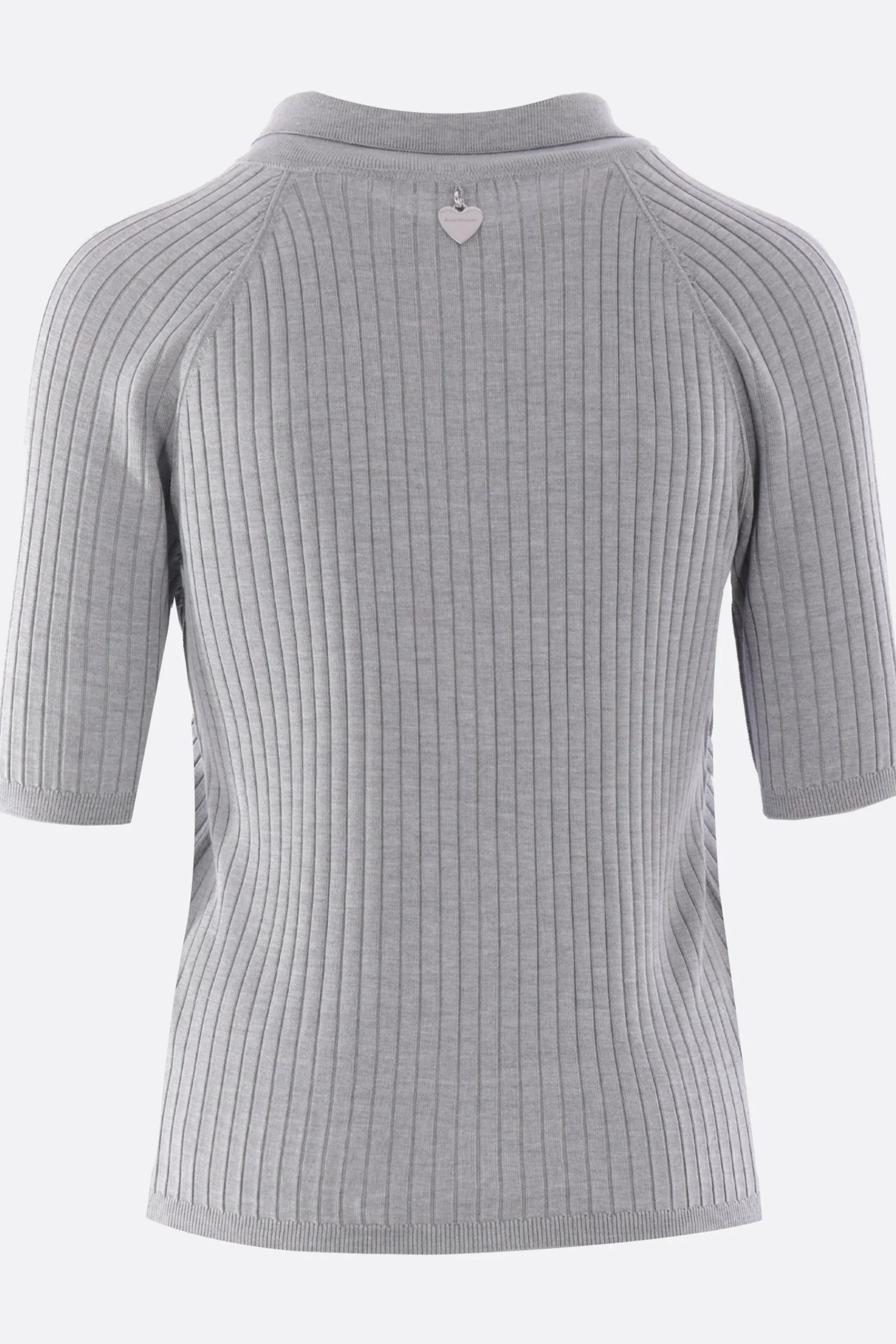 Women ACNE STUDIOS rib silk polo sweater