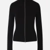 Women ACNE STUDIOS ribbed cotton zip up cardigan