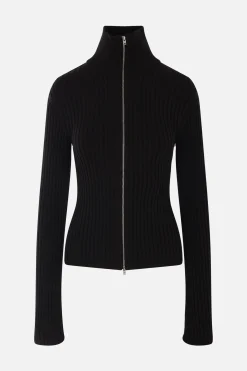 Women ACNE STUDIOS ribbed cotton zip up cardigan