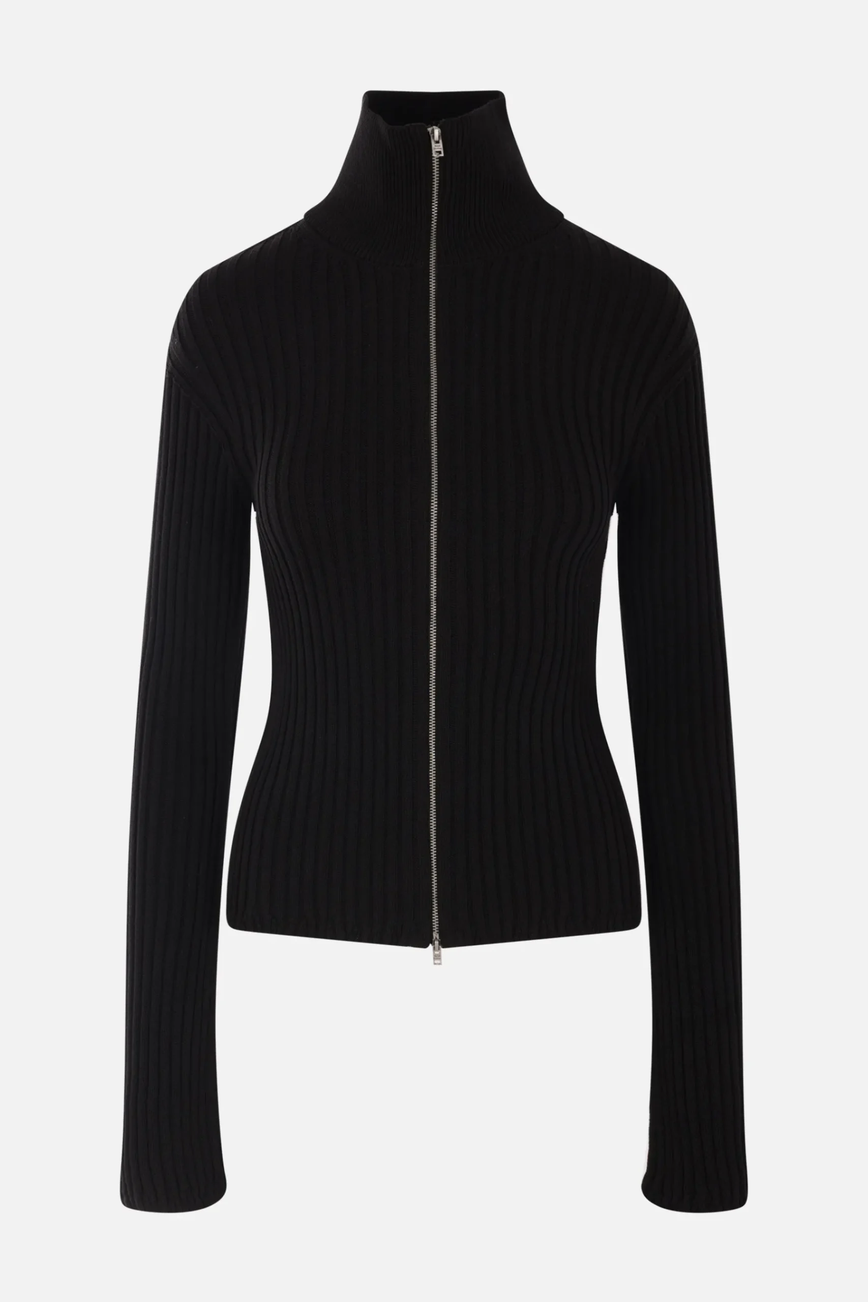 Women ACNE STUDIOS ribbed cotton zip up cardigan