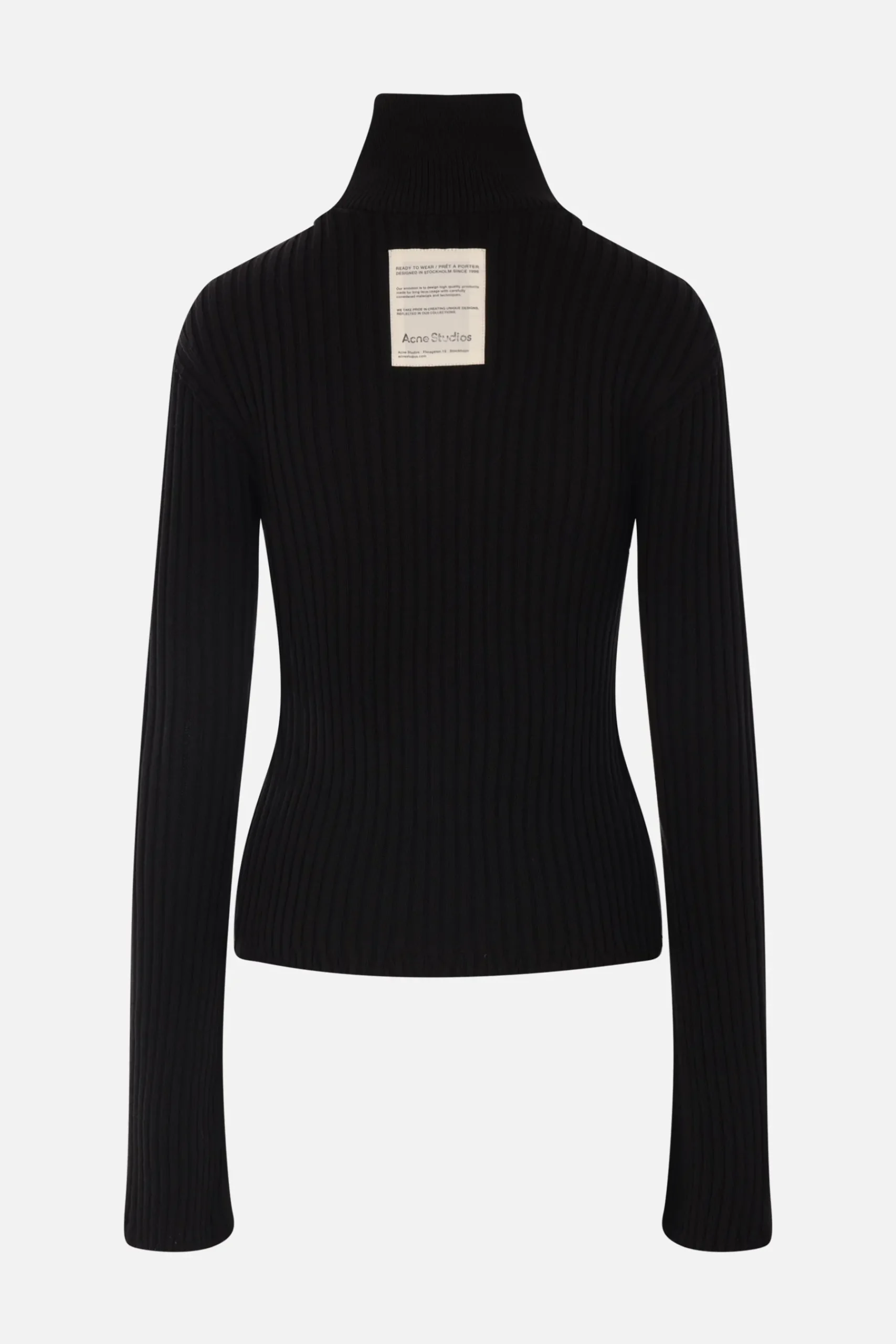 Women ACNE STUDIOS ribbed cotton zip up cardigan