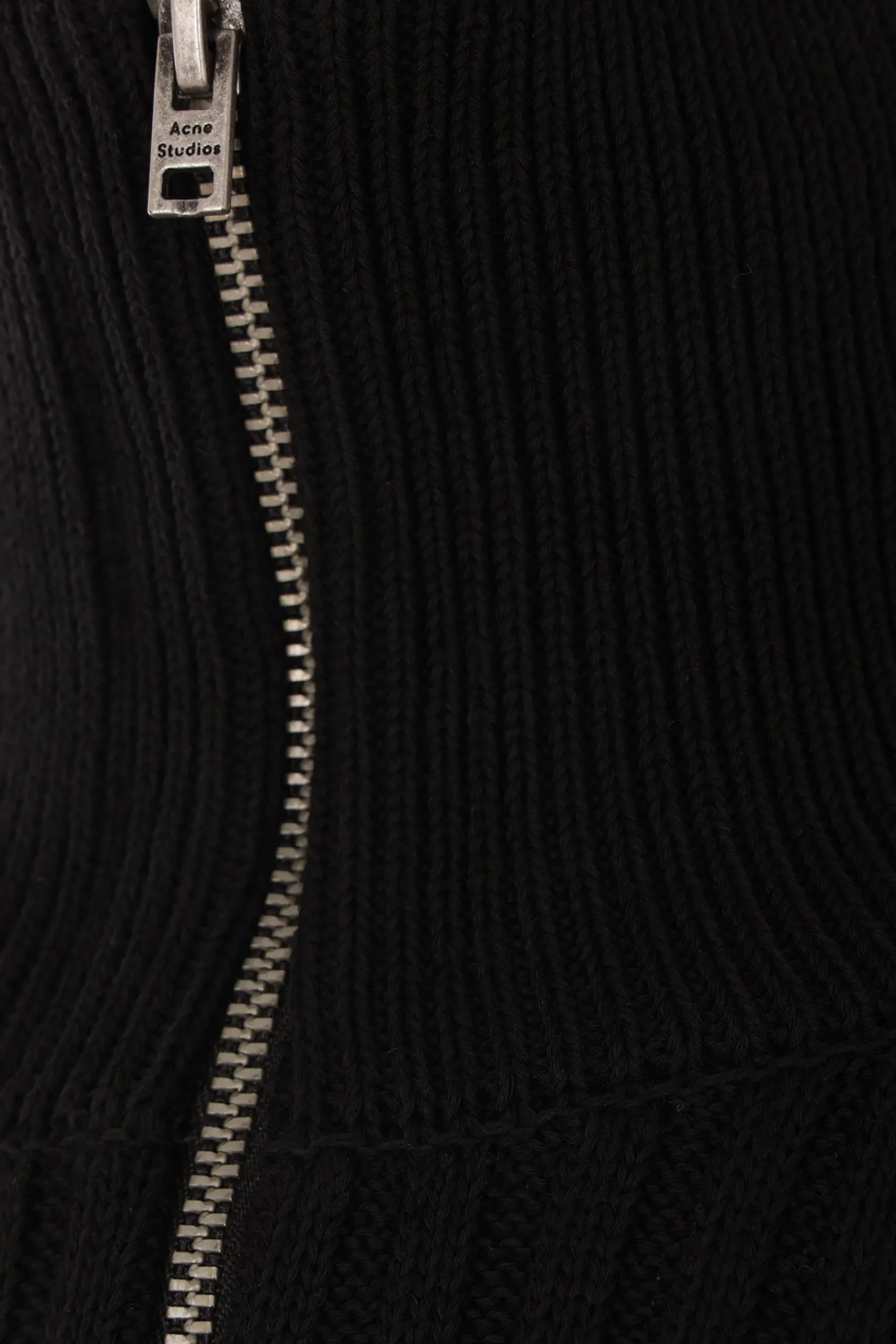 Women ACNE STUDIOS ribbed cotton zip up cardigan