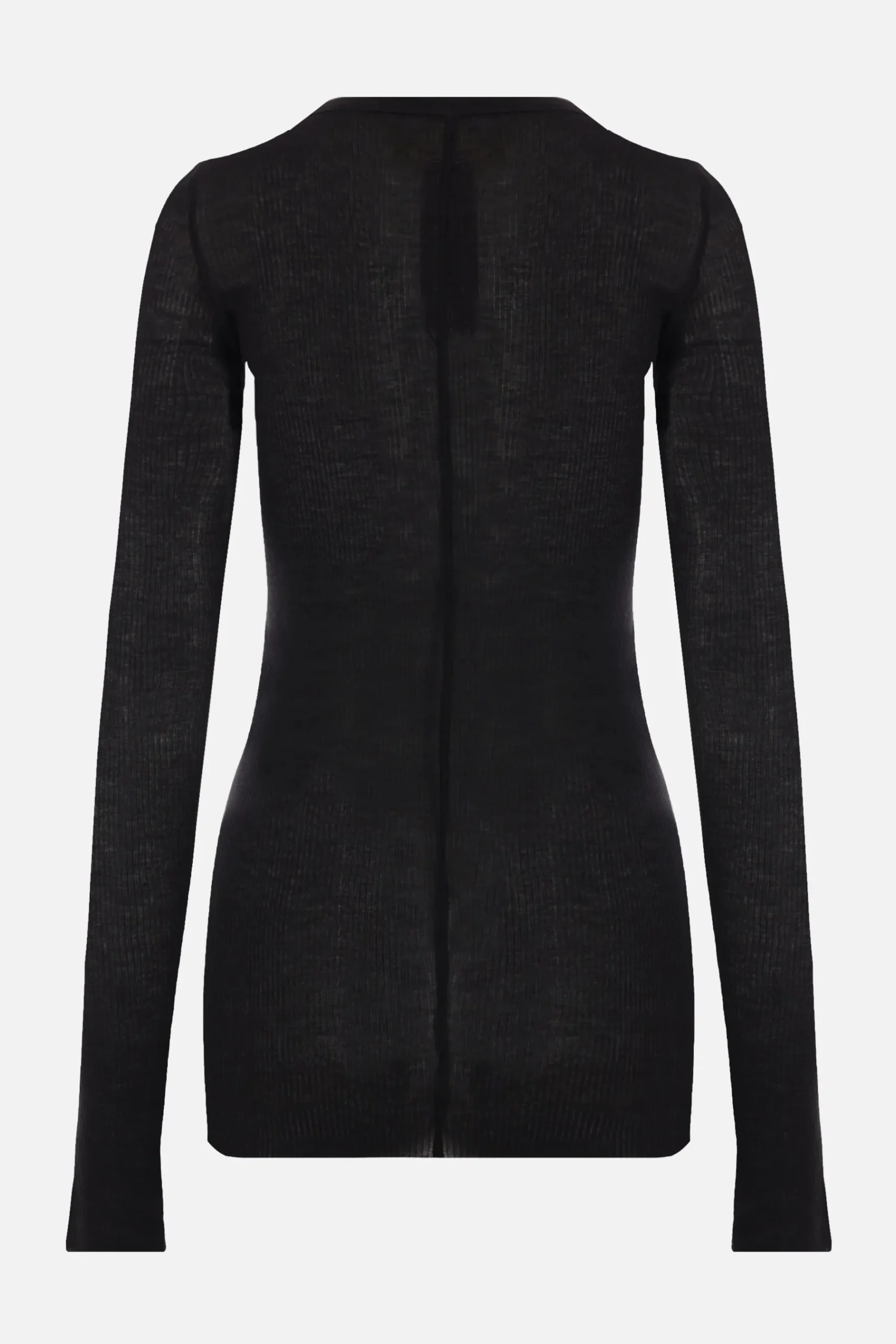 Women RICK OWENS ribbed jersey long-sleeved t-shirt