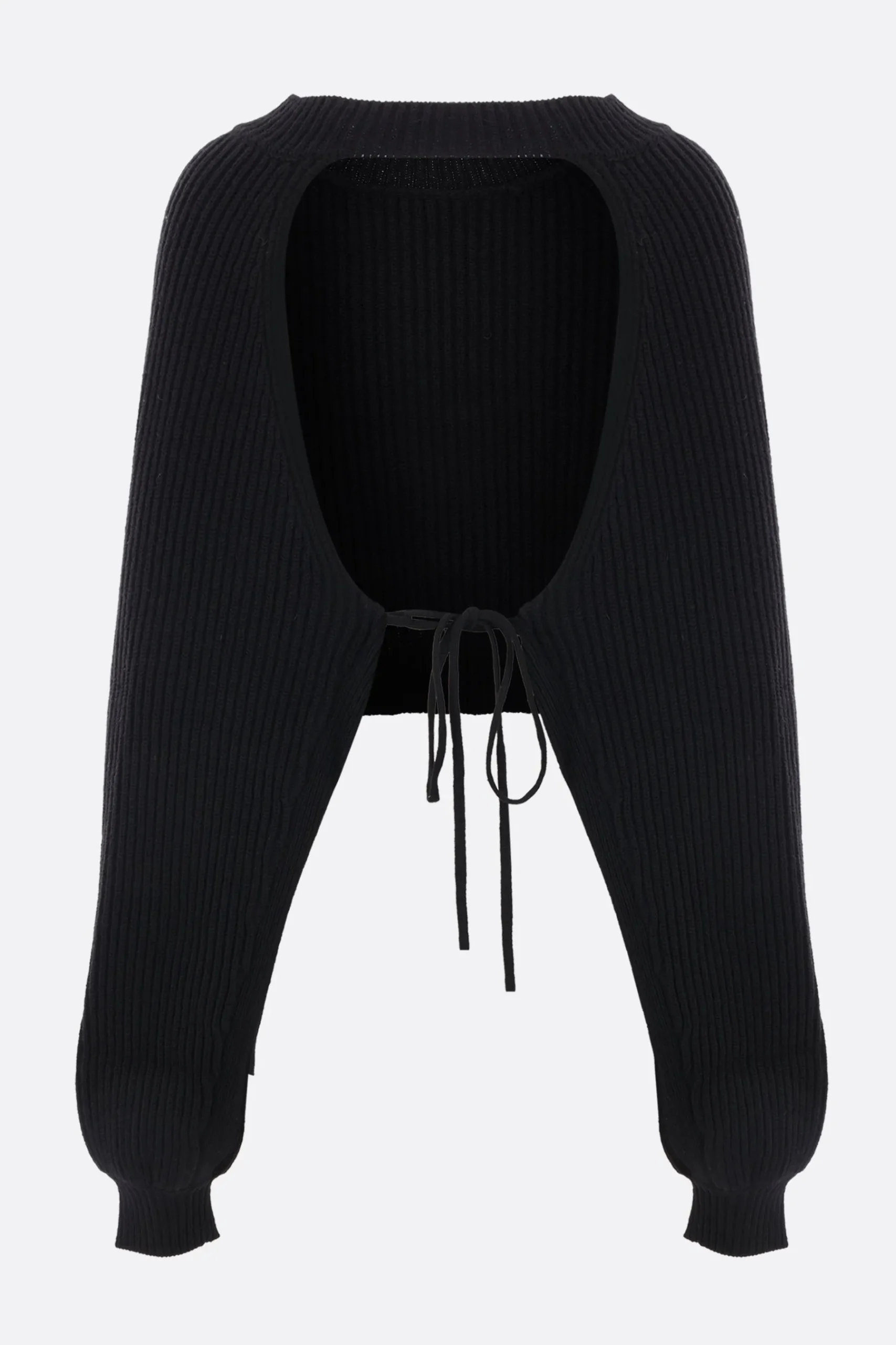 Women YOHJI YAMAMOTO ribbed knit cropped top