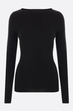 Women RICK OWENS ribbed knit top with cut-out