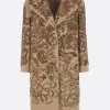 Women DRIES VAN NOTEN Ricca coat in embroidered gabardine