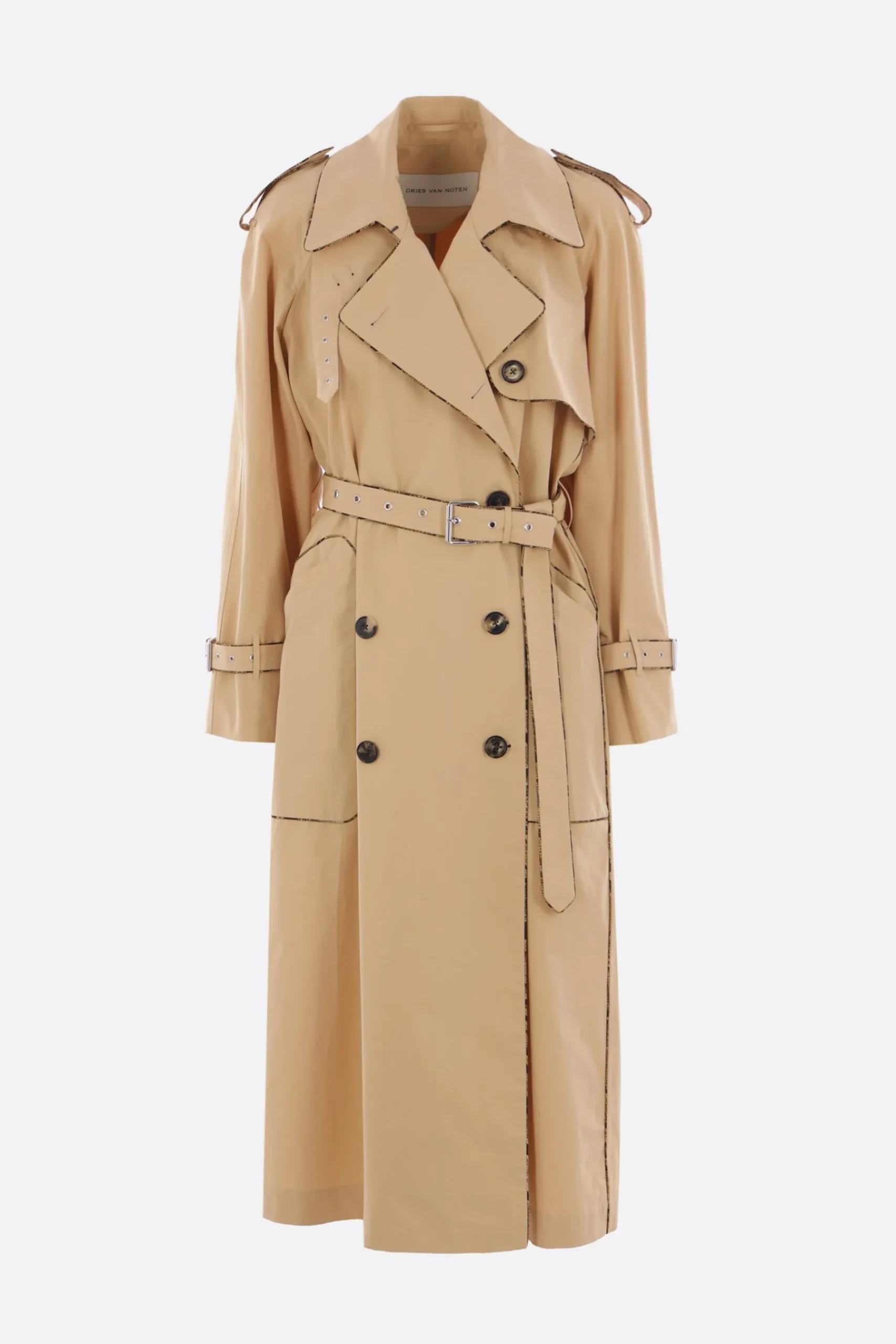 Women DRIES VAN NOTEN Risto double-breasted trench coat in cotton