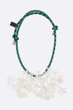 Women PLAN C rope necklace with sequin fringes