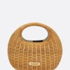 Women SACAI Round handbag in rattan