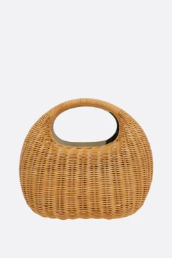 Women SACAI Round handbag in rattan