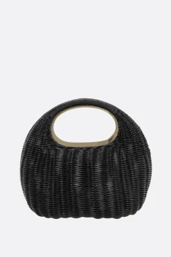Women SACAI Round handbag in rattan