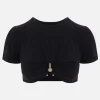 Women CHRISTOPHER ESBER Ruched Orbit lycra cropped top