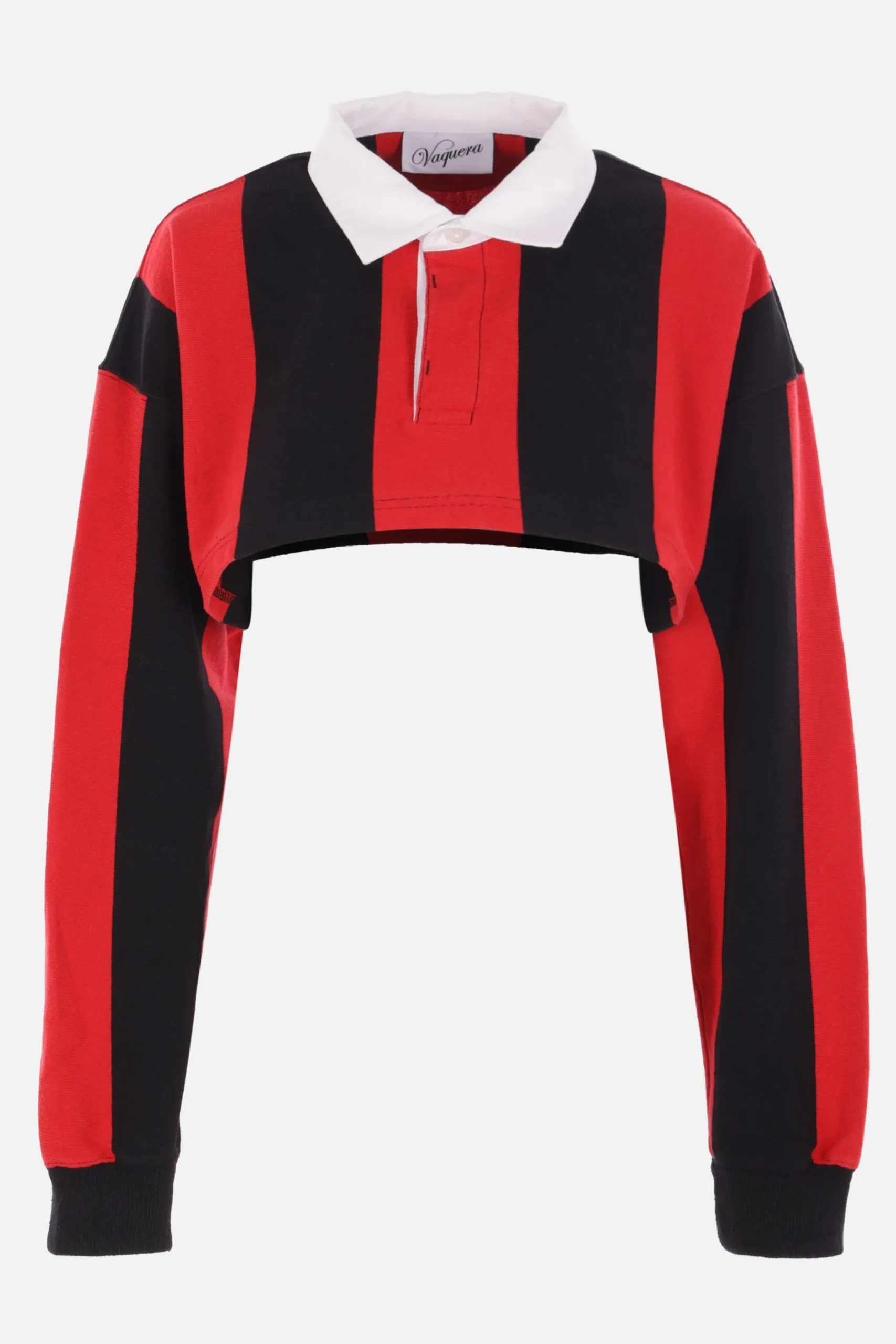 Women VAQUERA Rugby cropped sweatshirt in striped jersey