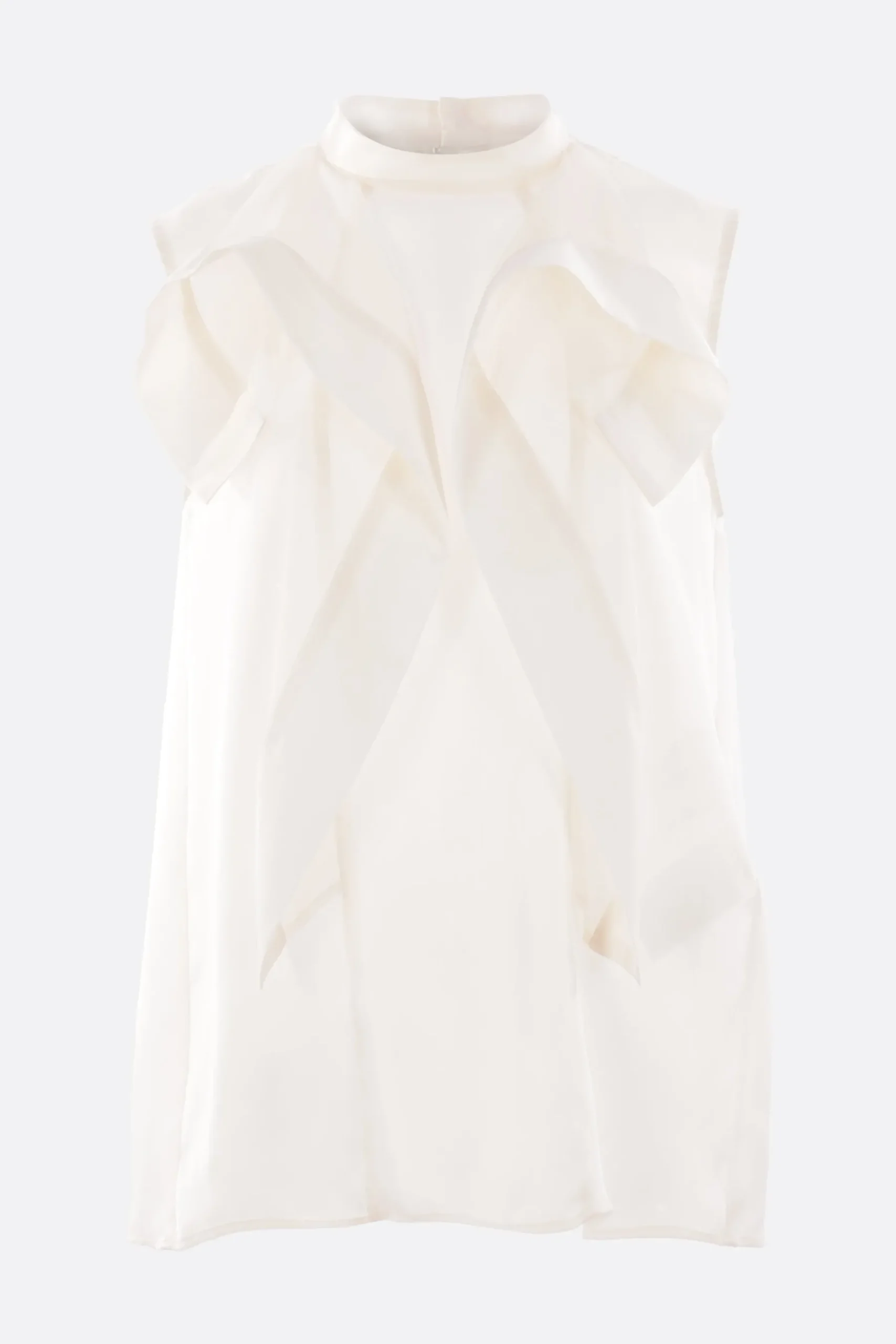 Women SACAI satin and chiffon sleeveless top