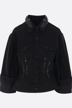 Women SIMONE ROCHA Sculpted cropped jacket in denim