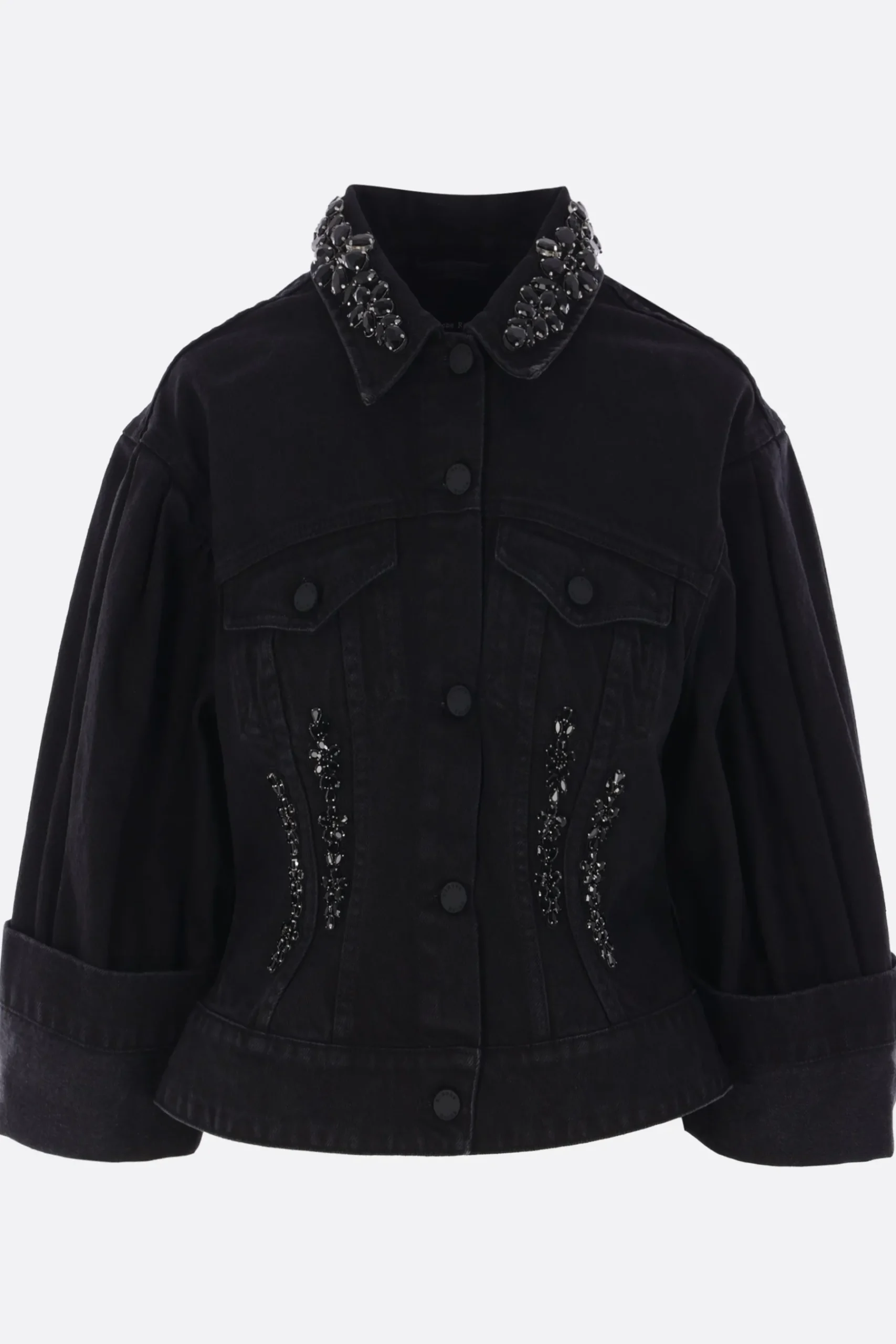 Women SIMONE ROCHA Sculpted cropped jacket in denim