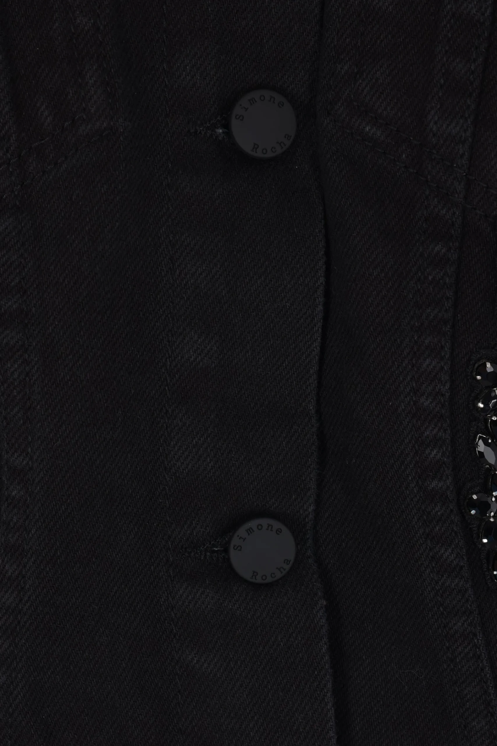 Women SIMONE ROCHA Sculpted cropped jacket in denim