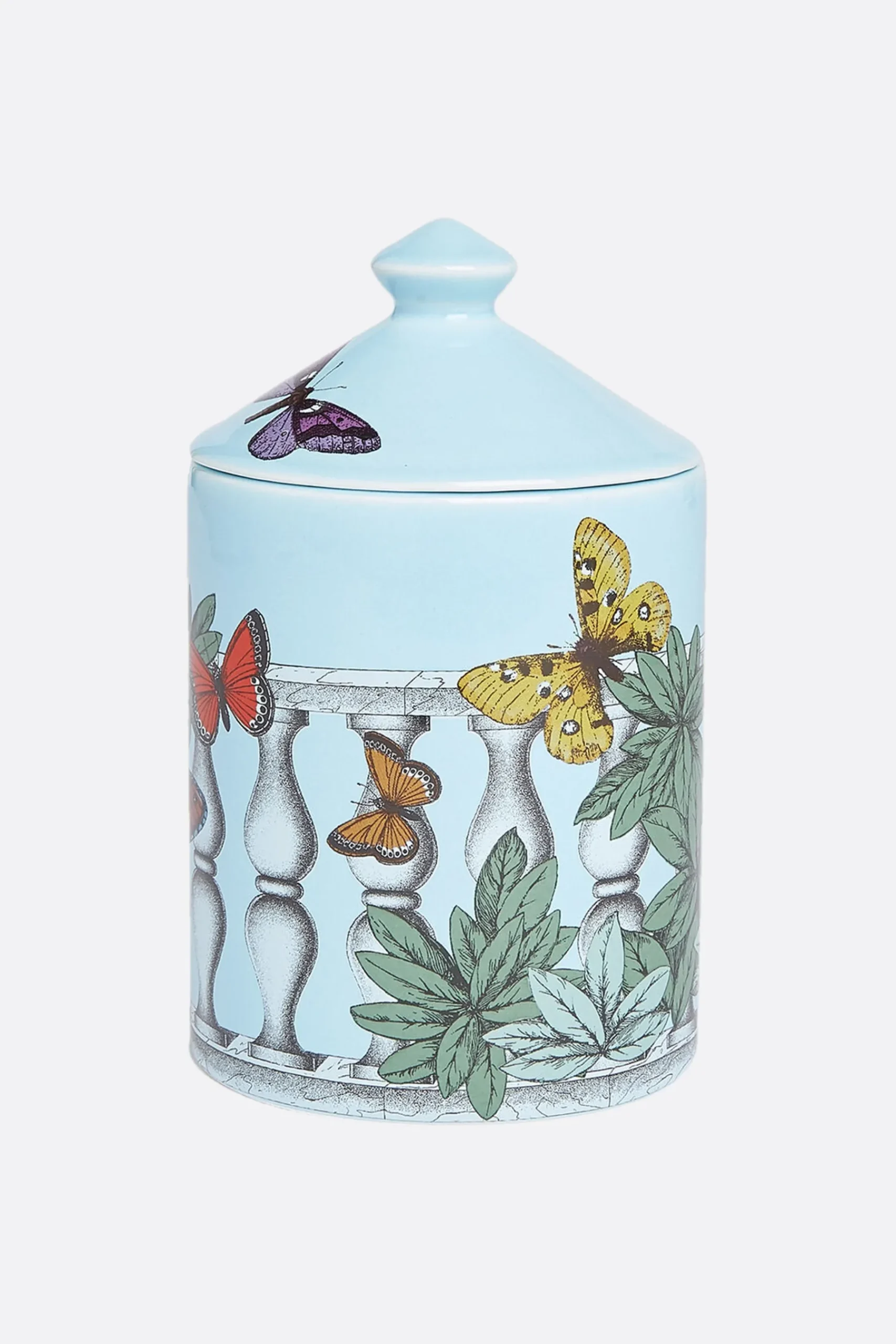 FORNASETTI Se Poi scented candle with Farfalle e Balaustra Décor
