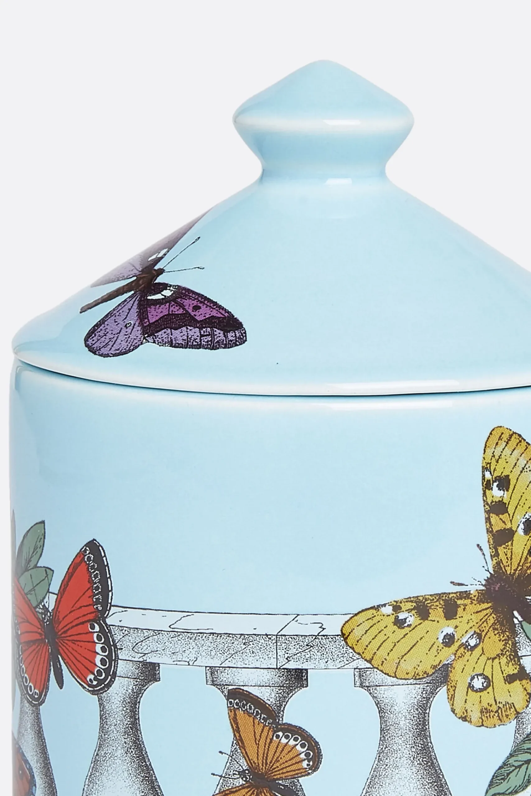FORNASETTI Se Poi scented candle with Farfalle e Balaustra Décor