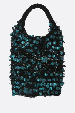 Women JW ANDERSON sequin mesh hobo bag