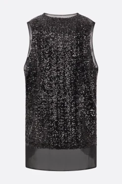 Women COMME DES GARÇONS sequinned georgette sleeveles top