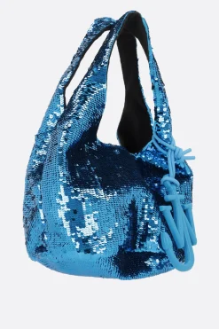 Women JW ANDERSON sequinned jersey mini handbag
