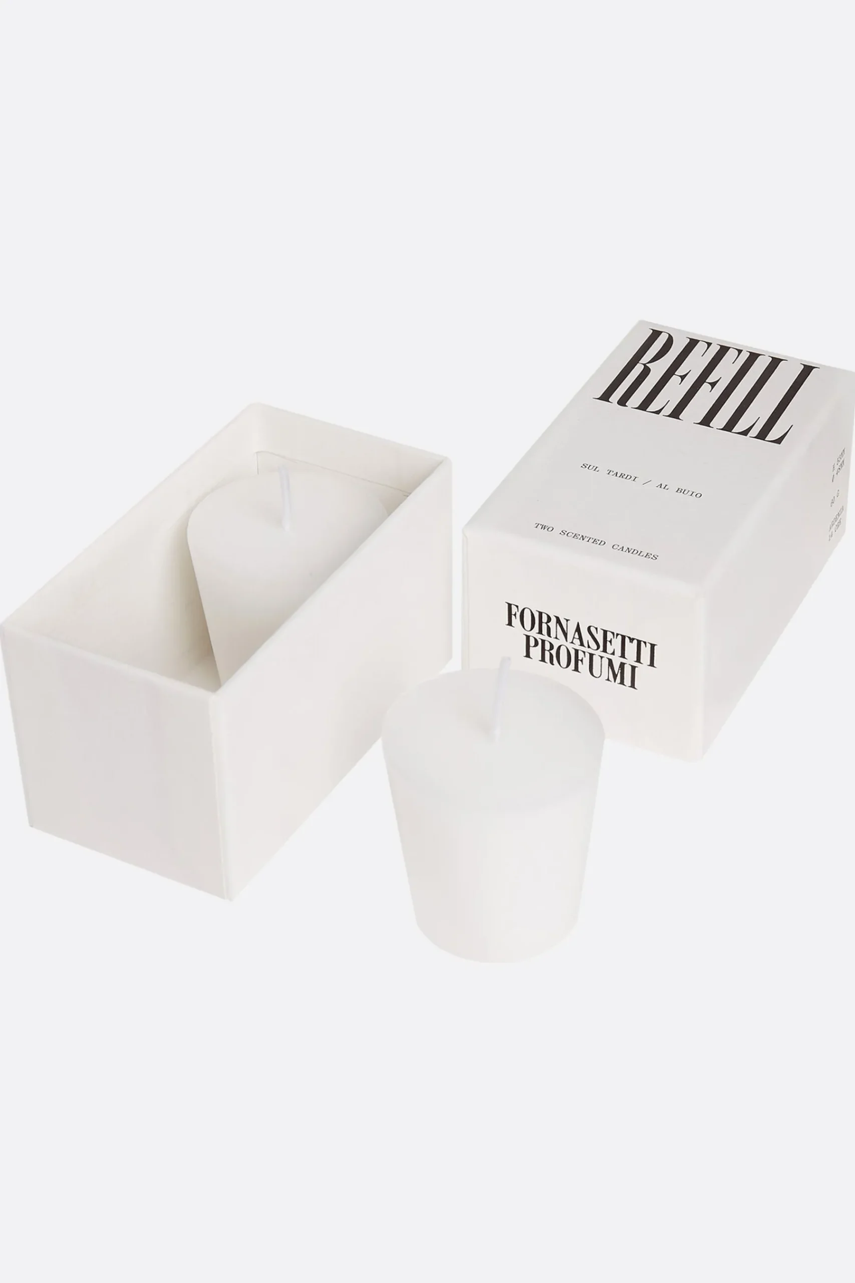 FORNASETTI set of two Refill scented candle Al Buio and Sul Tardi