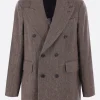 OUR LEGACY Sharp DB double-breasted jacket in linen and cotton