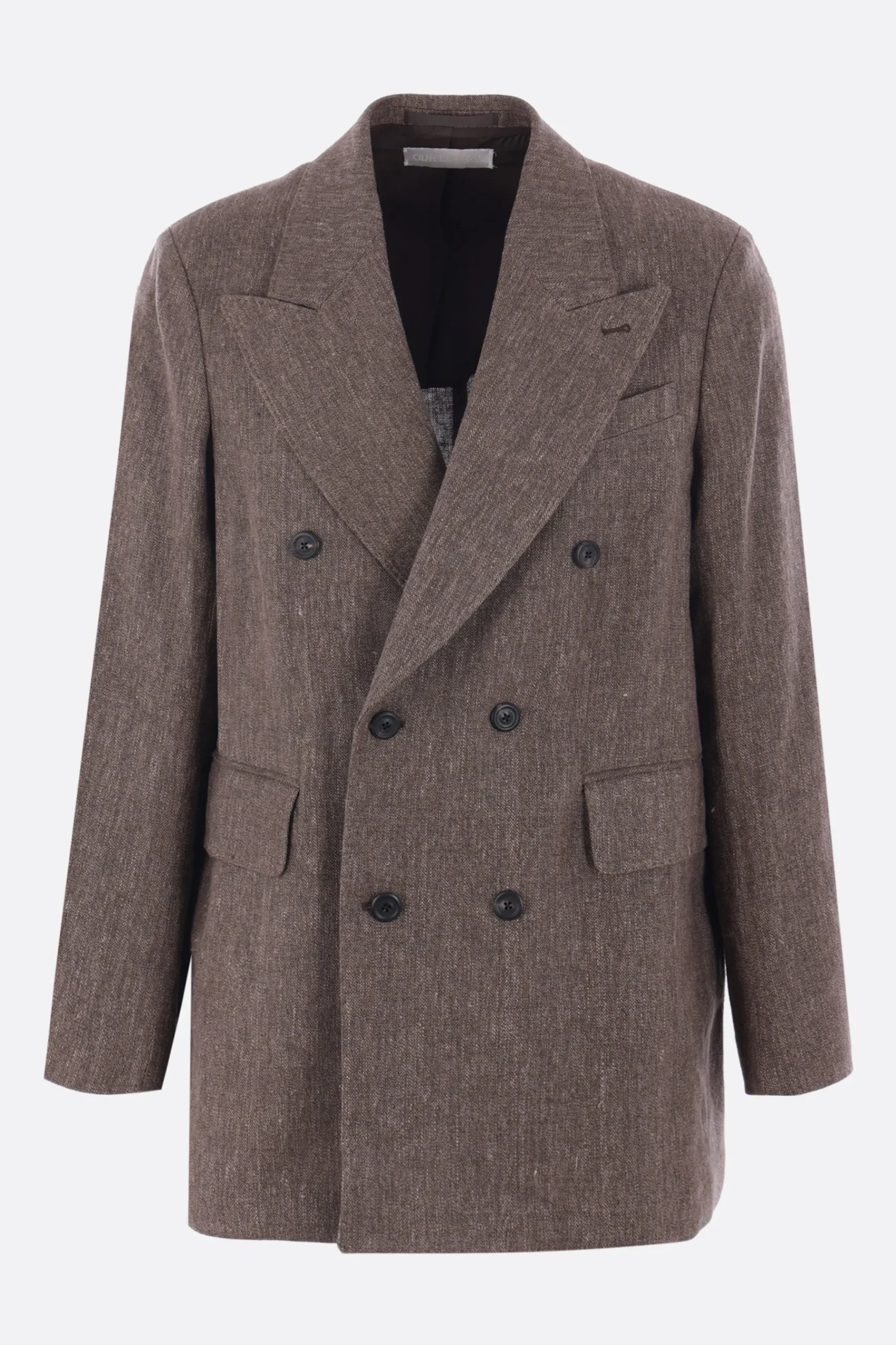 OUR LEGACY Sharp DB double-breasted jacket in linen and cotton