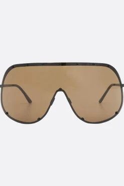 Women RICK OWENS Shield sunglasses in metal