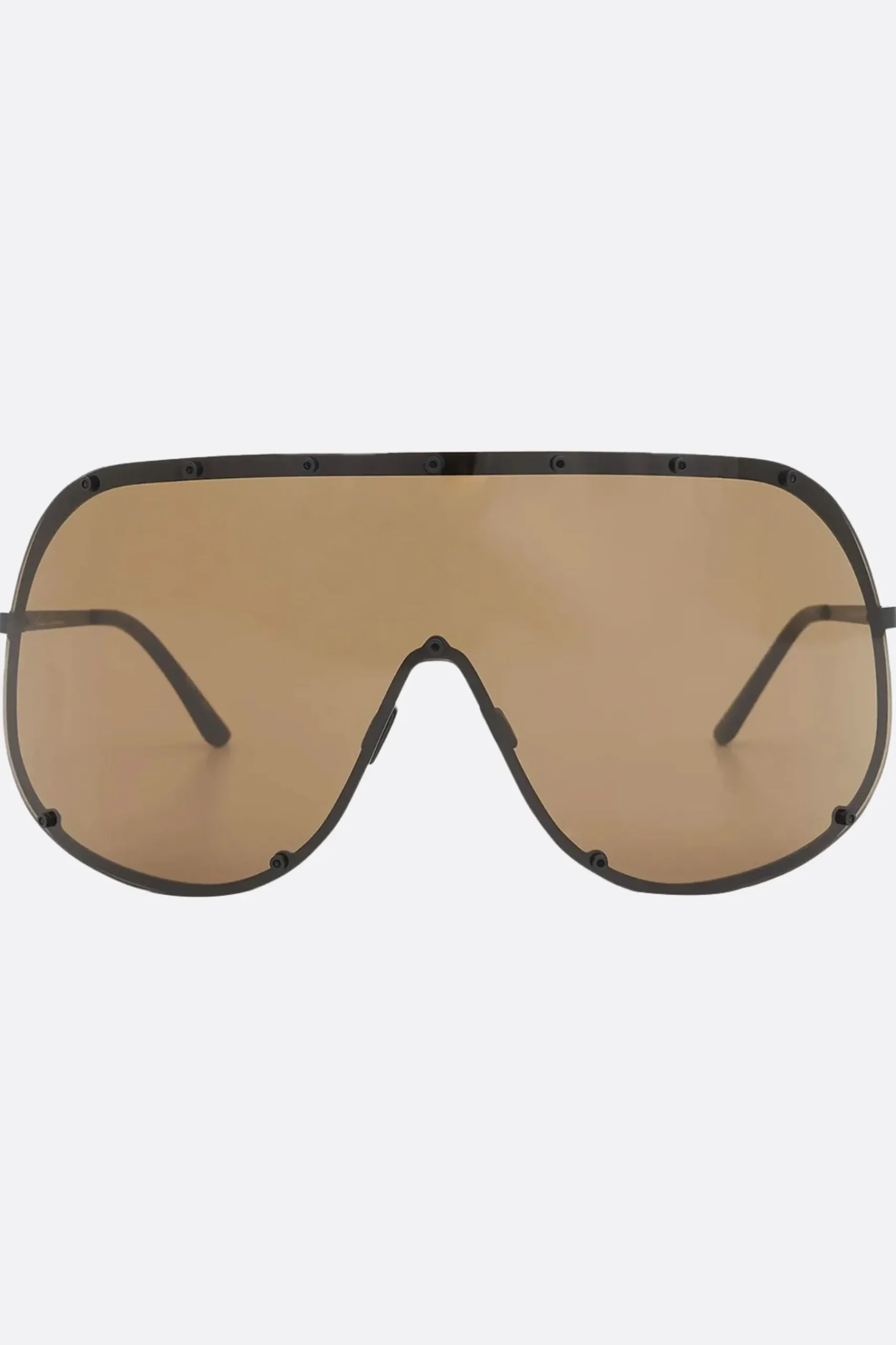 Women RICK OWENS Shield sunglasses in metal