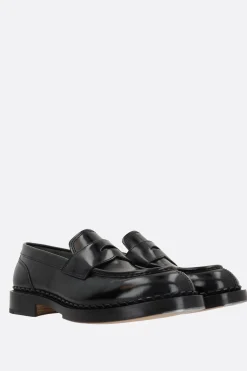 SANTONI X 10 CORSO COMO shiny leather loafers