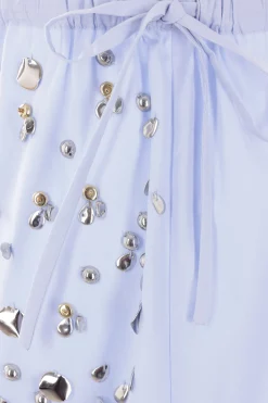 Women DRIES VAN NOTEN Shirty mini skirt in cotton with appliqués