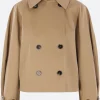 Women ALBERTO BIANI short trench coat in gabardine