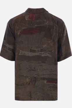 ZIGGY CHEN short-sleeve shirt in digital printed silk