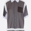 Women UNDERCOVER short-sleeve shirt in rayon and chiffon