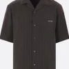 MAISON KITSUNÉ short-sleeve shirt in striped seersucker