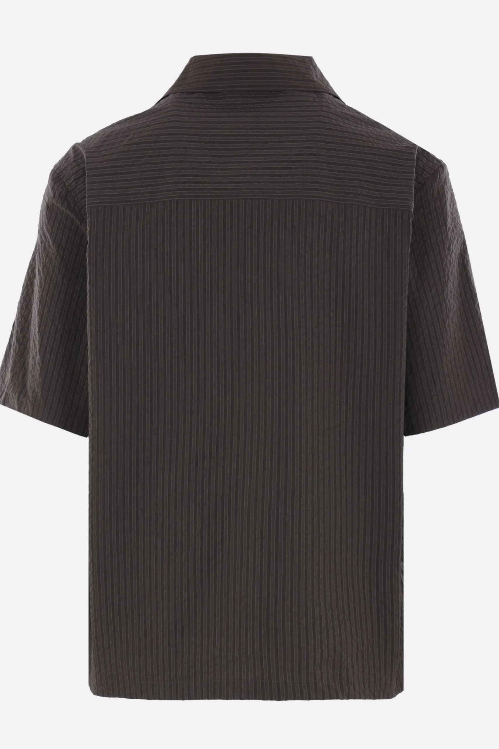 MAISON KITSUNÉ short-sleeve shirt in striped seersucker