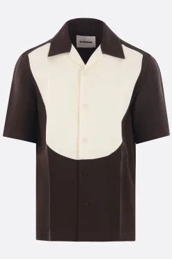JIL SANDER short-sleeve shirt in viscose and silk