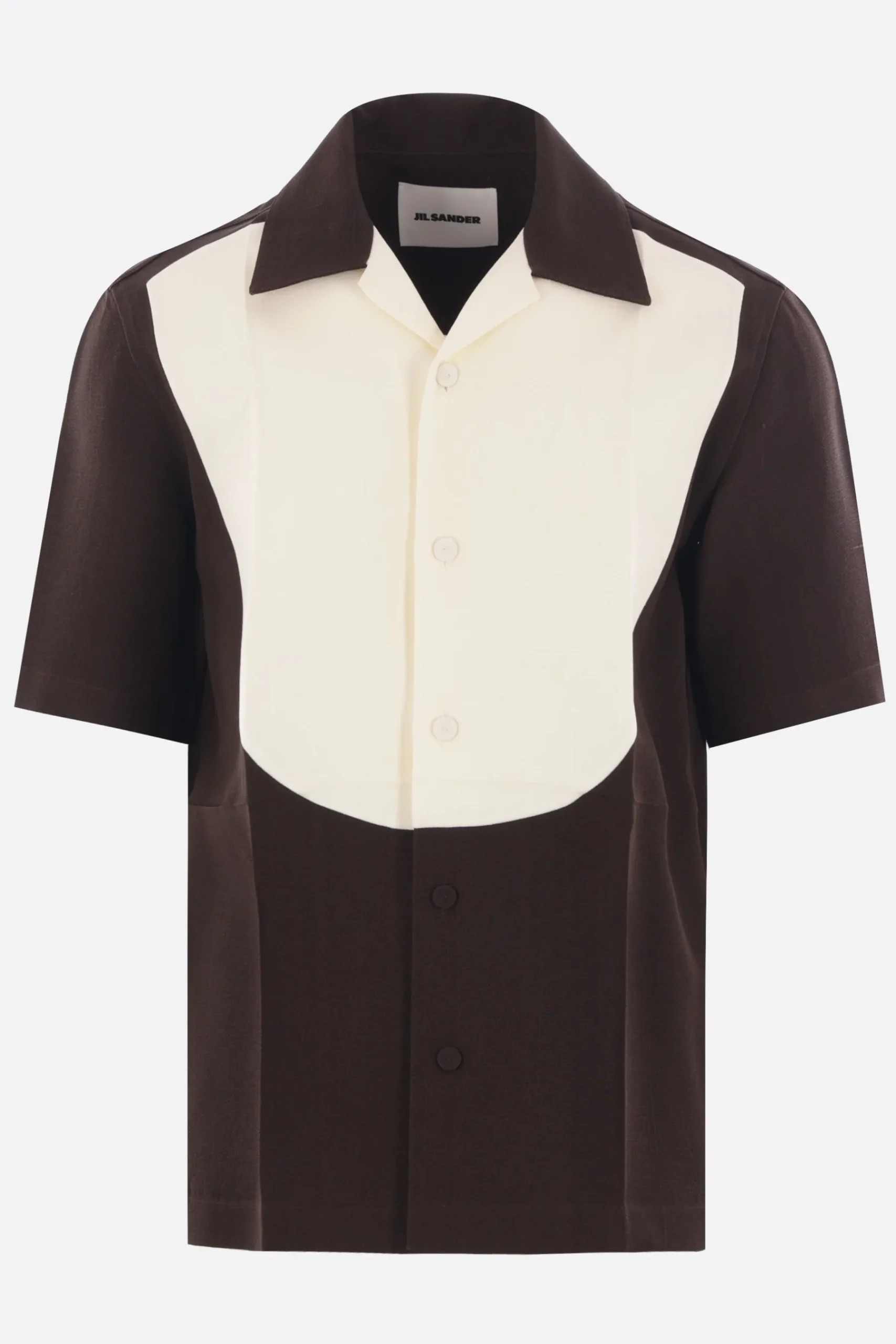 JIL SANDER short-sleeve shirt in viscose and silk