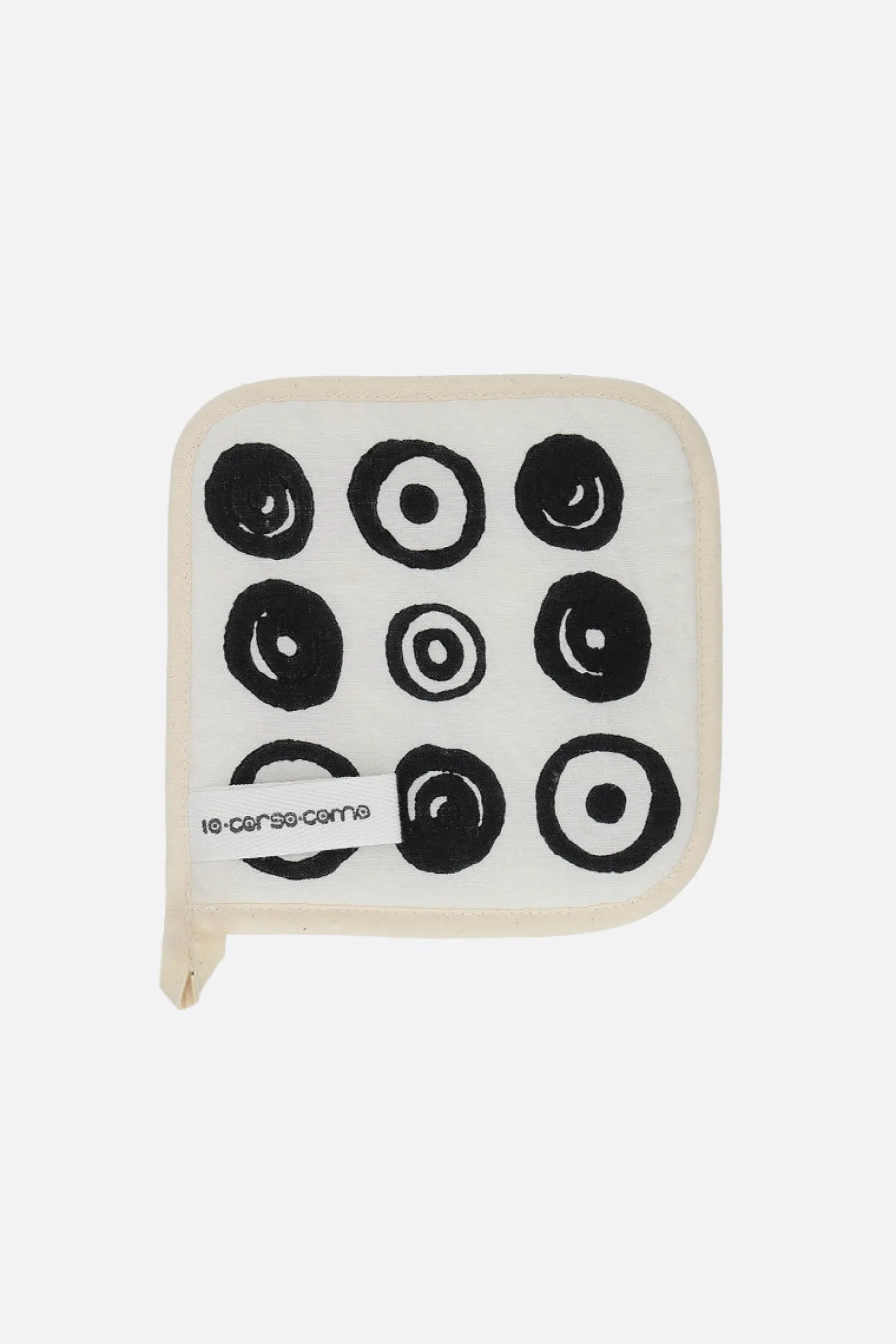 10 CORSO COMO signature circles print linen pot holder