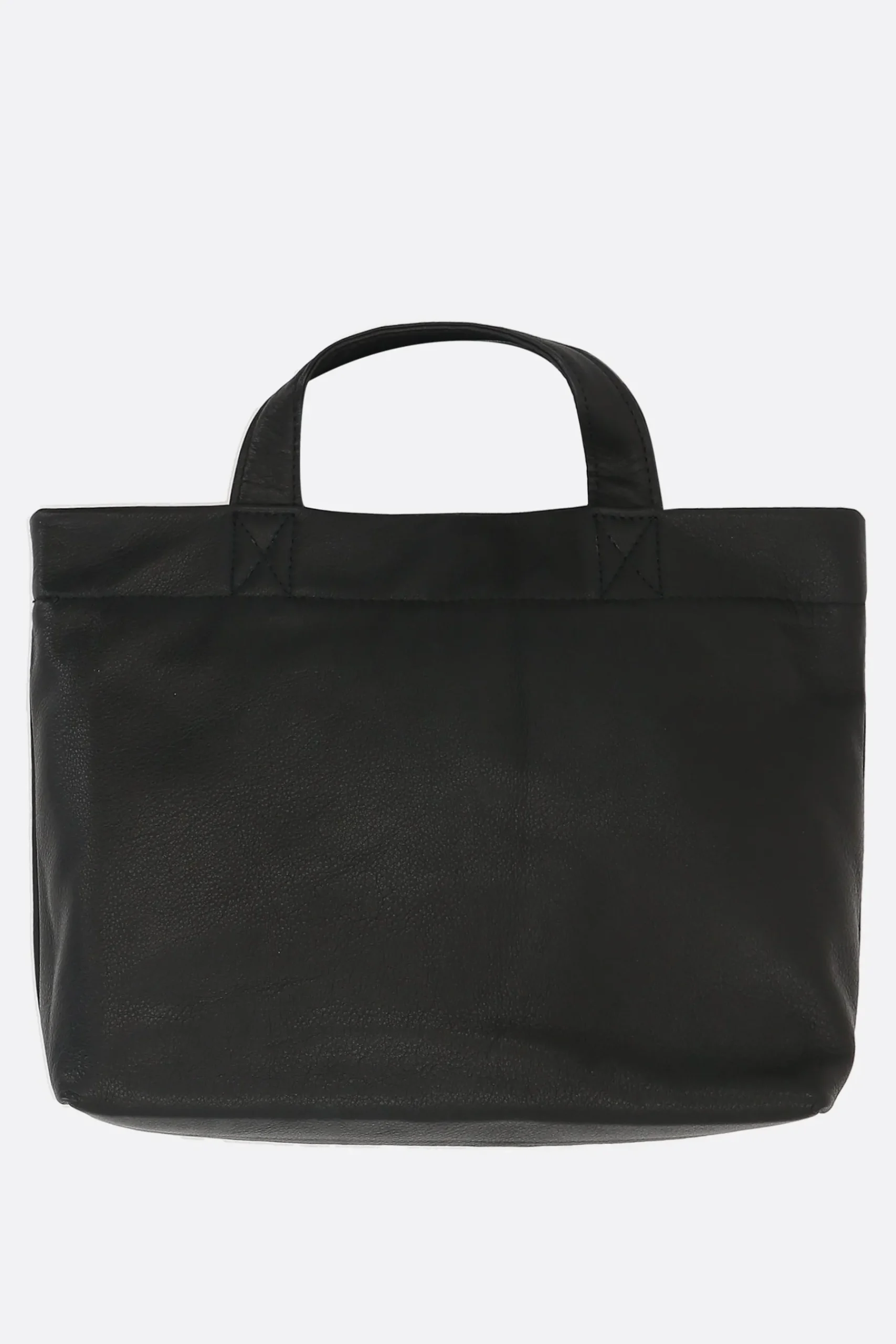 Women DISCORD YOHJI YAMAMOTO Signature mini tote bag in grainy leather
