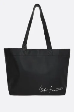 Women DISCORD YOHJI YAMAMOTO Signature tote bag in grainy leather