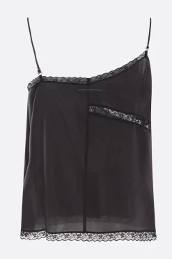 Women MM6 silk and lace top